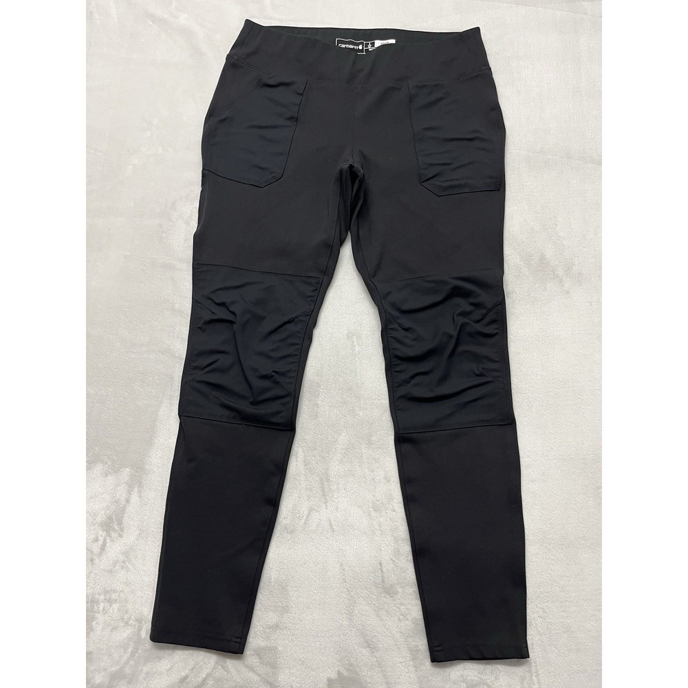 Carhartt Force Midweight Legging Women Large Tall Black Fitted Stretch Tapered